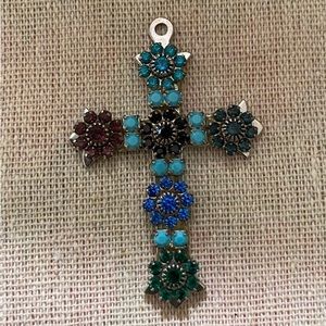 Jelewry Cross silver Multi color pendant